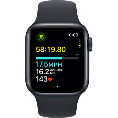 Apple Watch SE 2 44mm Midnight Aluminum Case with Midnight Sport Band (M/L) (MRE93) 2023